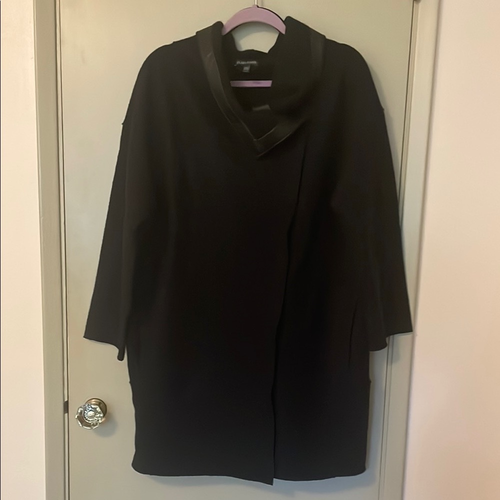 Black Eileen Fisher Wool Coat